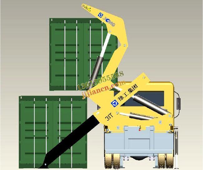徐工随车公司 31吨滑移式侧面吊研制成功